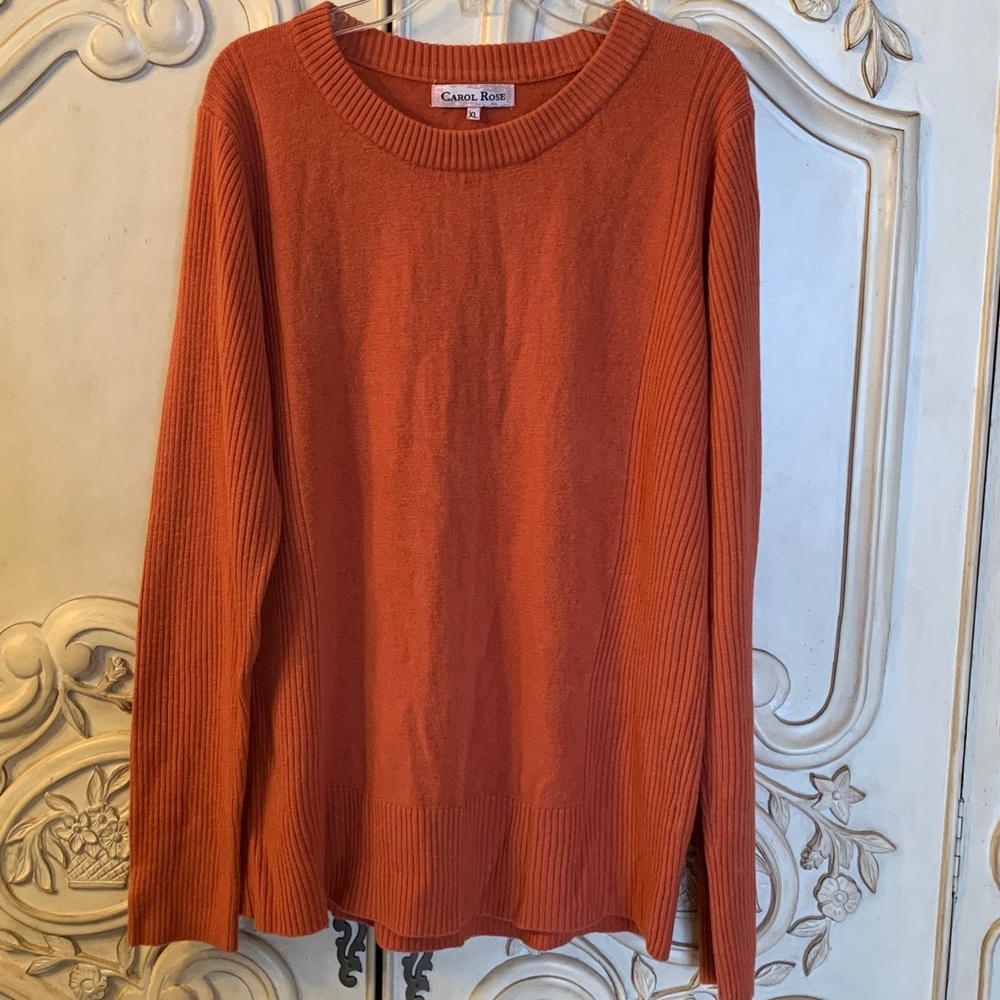 Carol Rose orange sweater. XL.